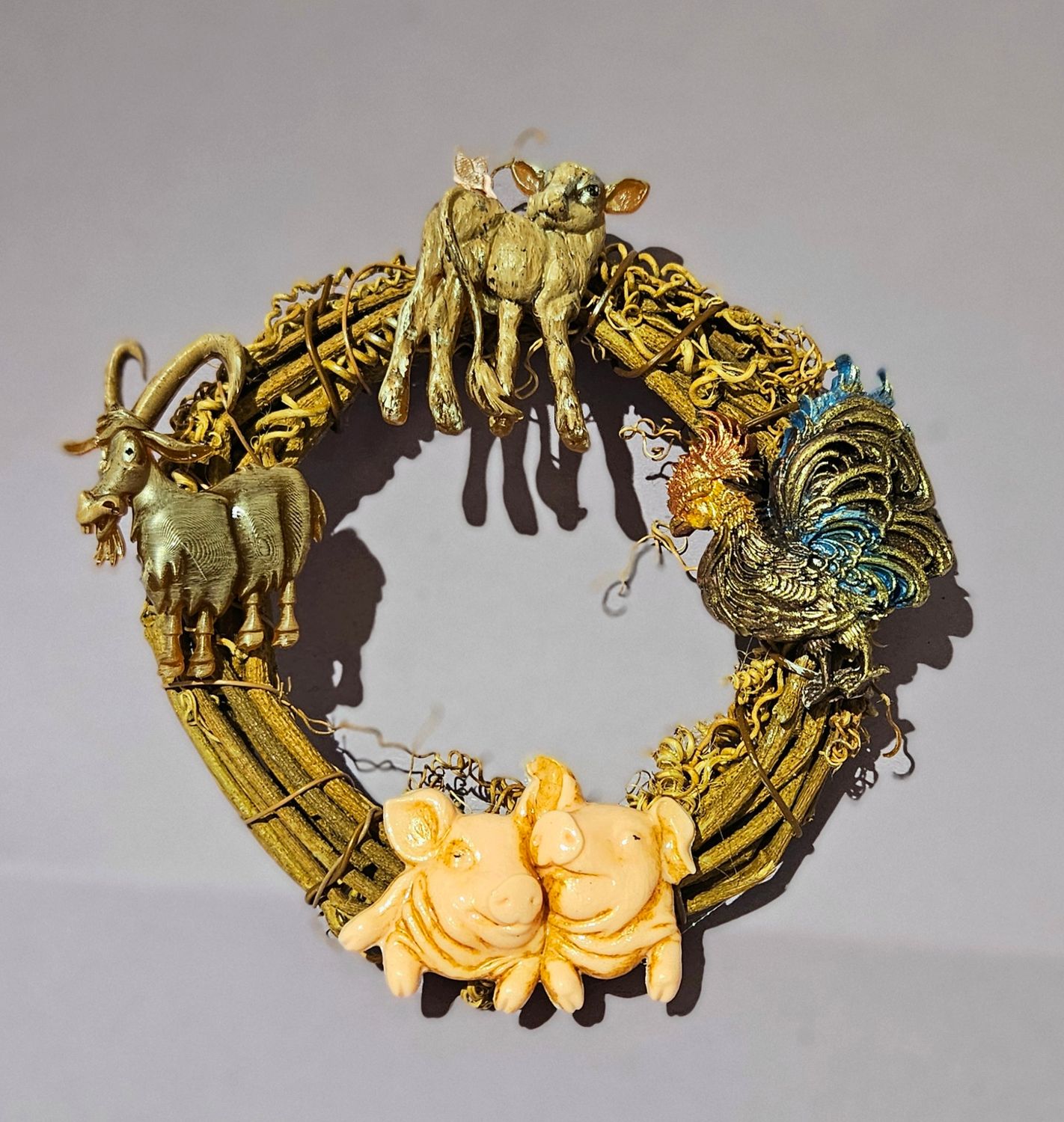 Emlems Farm Animals mini wreath