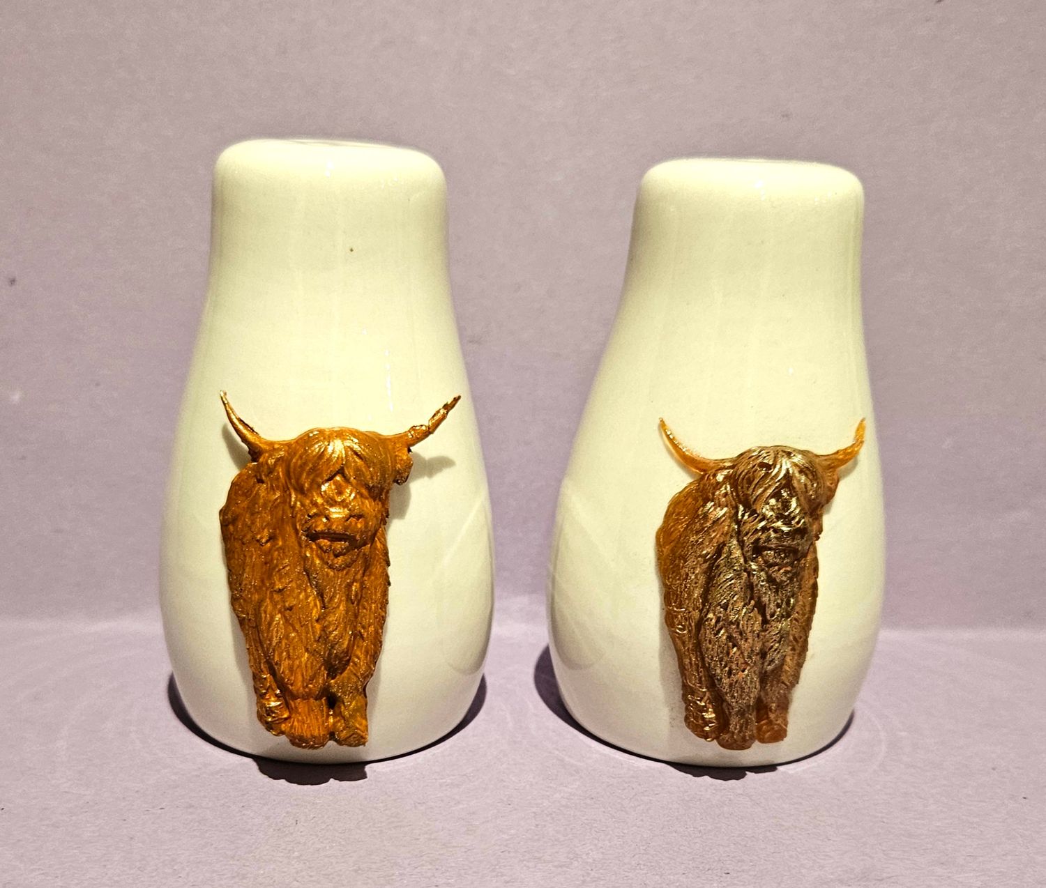 Emlems Highland Cow Salt and Pepper Pots Shakers