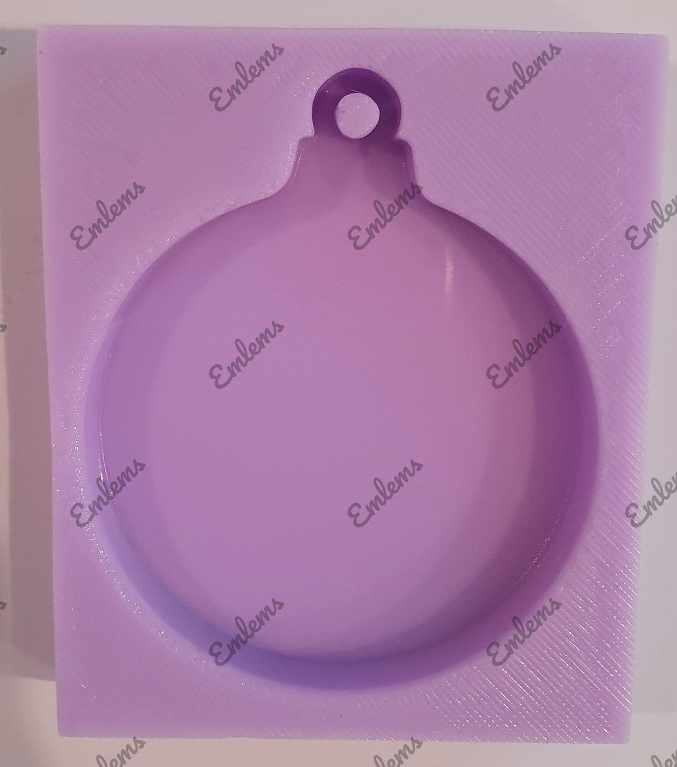 EMLEMS ROUND PLAIN 2D BAUBLE DECORATIONS SILICONE MOULD