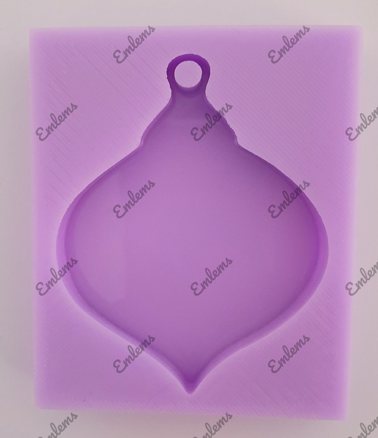 EMLEMS POINTY PLAIN 2D BAUBLE DECORATIONS SILICONE MOULD