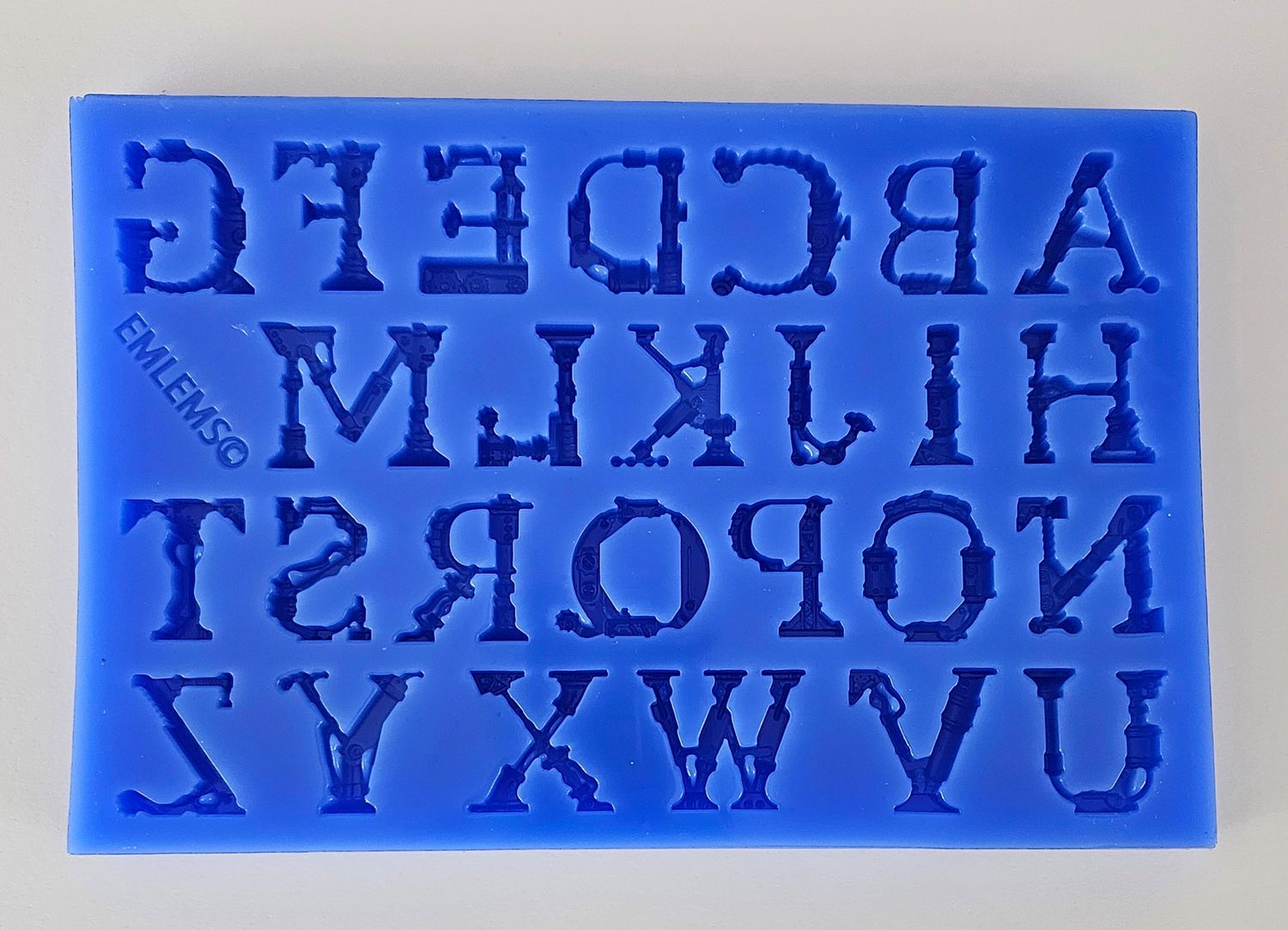 EMLEMS STEAMPUNK ALPHABET LETTERS SILICONE MOULD