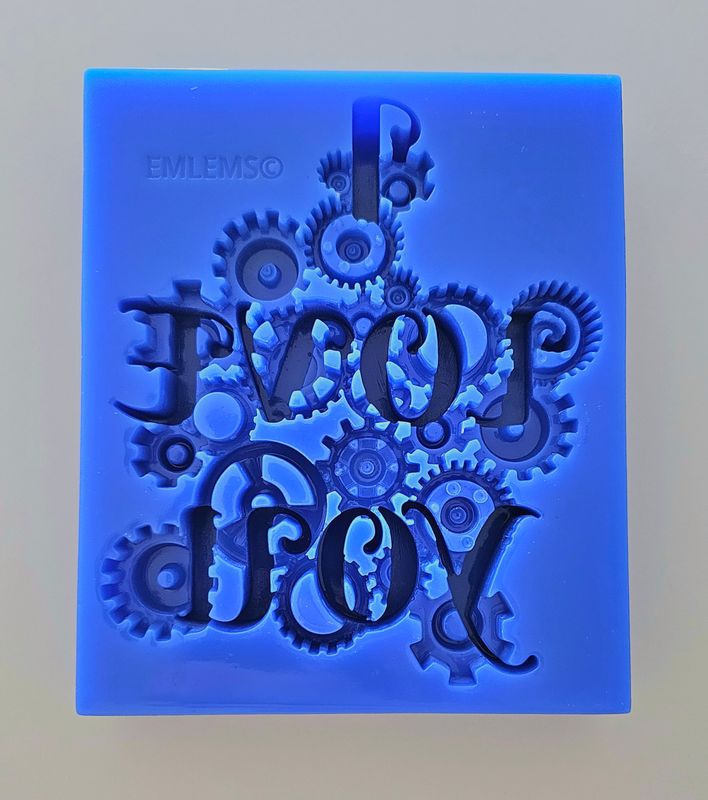 EMLEMS STEAMPUNK I LOVE YOU SILICONE MOULD