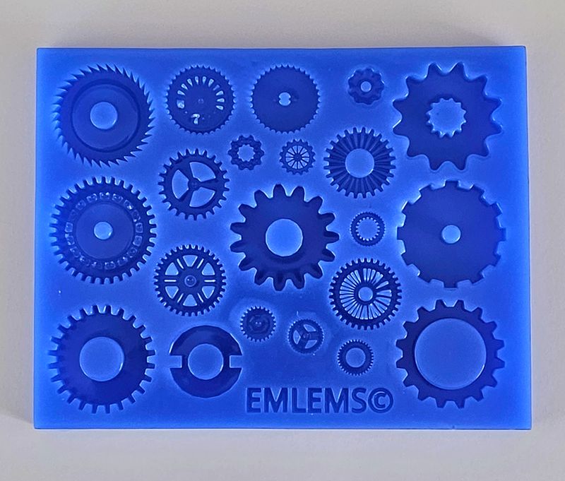 EMLEMS STEAMPUNK COGS 002 SILICONE MOULD