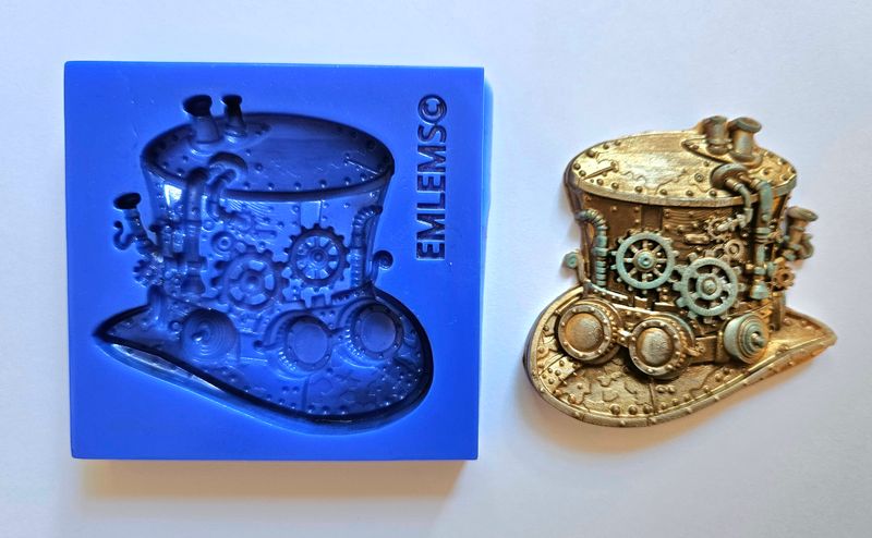 EMLEMS STEAMPUNK SMALL TOP HAT SILICONE MOULD