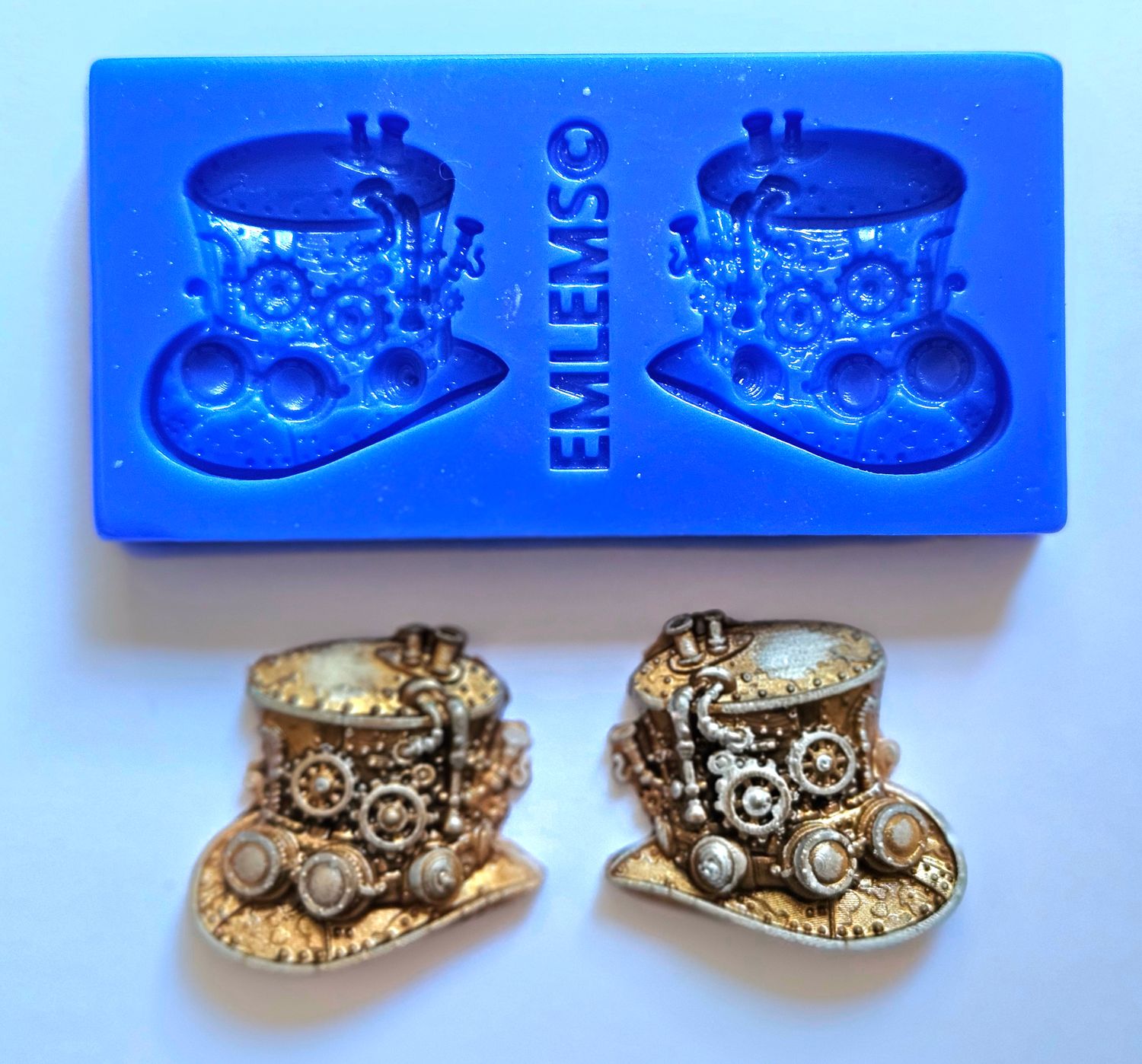EMLEMS STEAMPUNK MINI TOP HATS SILICONE MOULD