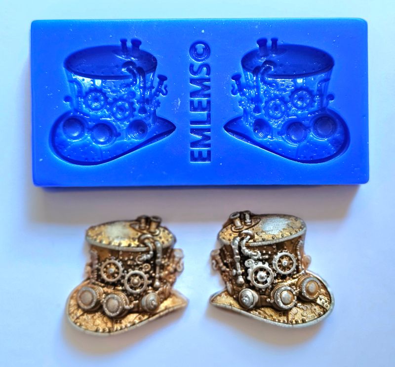 EMLEMS STEAMPUNK MINI TOP HATS SILICONE MOULD
