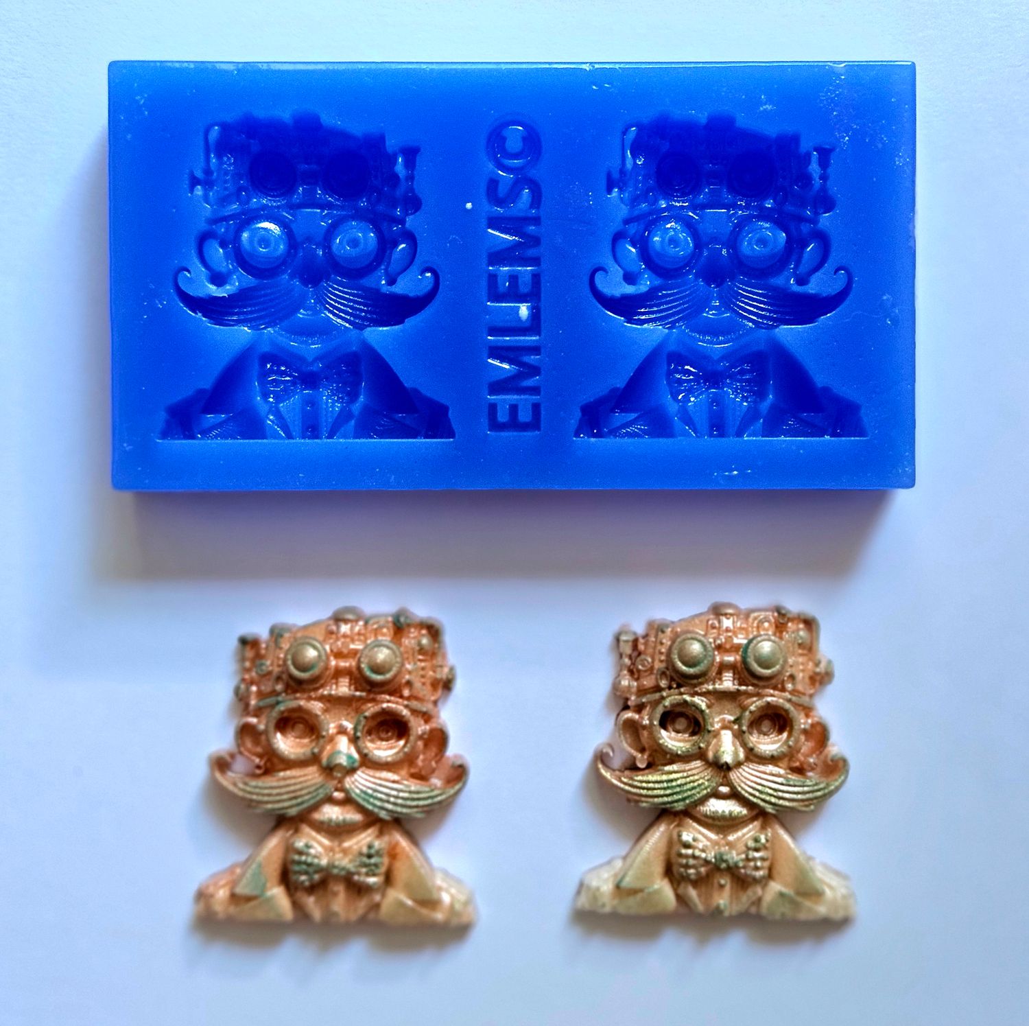 EMLEMS STEAMPUNK MINI GENTLEMAN DUO SILICONE MOULD