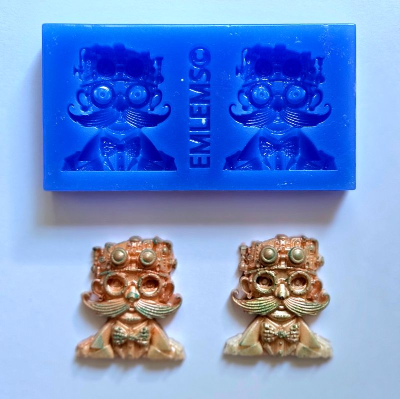 EMLEMS STEAMPUNK MINI GENTLEMAN DUO SILICONE MOULD