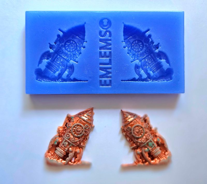 EMLEMS STEAMPUNK MINI ROCKETS SILICONE MOULD