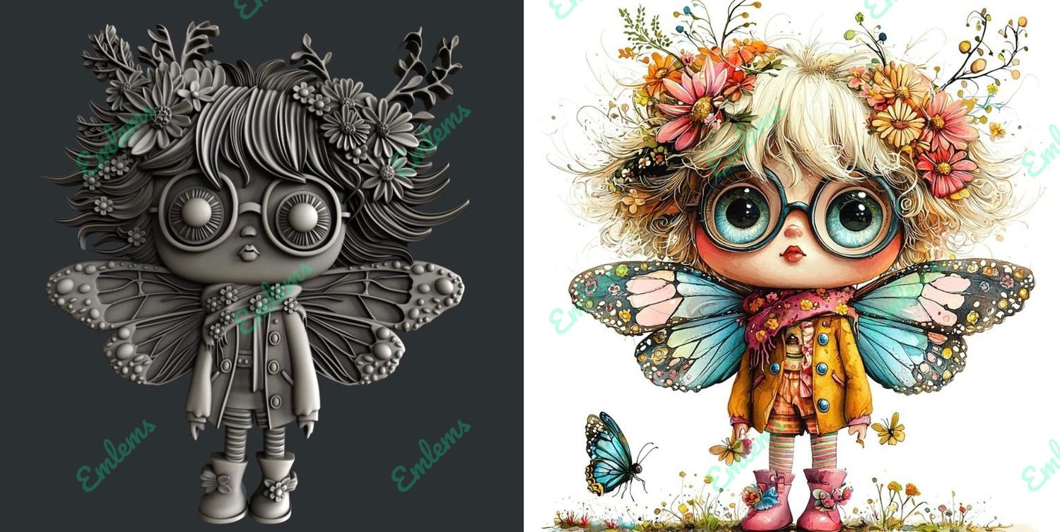 EMLEMS BRAND NEW &amp; EXCLUSIVE   THEODORA THE FLORAL FAIRY SILICONE MOULD