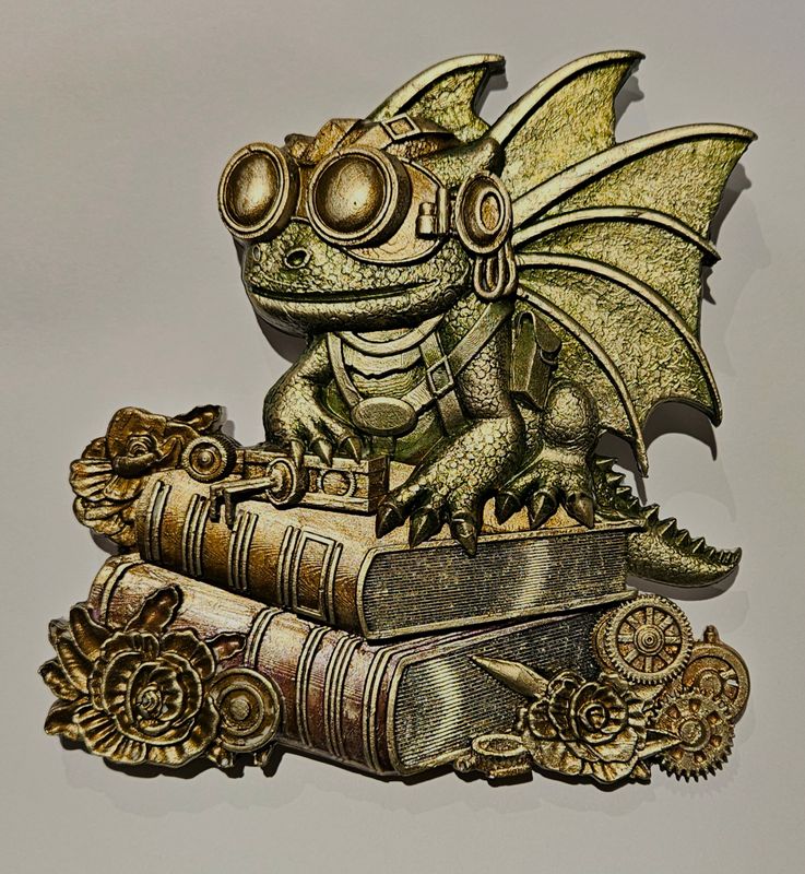 EMLEMS BRAND NEW EXTRA LARGE STEAMPUNK DRAGON SILICONE MOULD