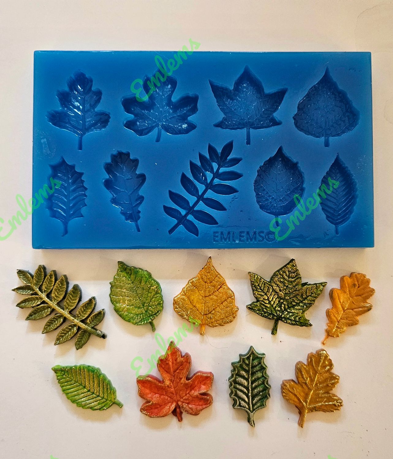 EMLEMS BRAND NEW &amp; EXCLUSIVE SMALL LEAFS SET SILICONE MOULD