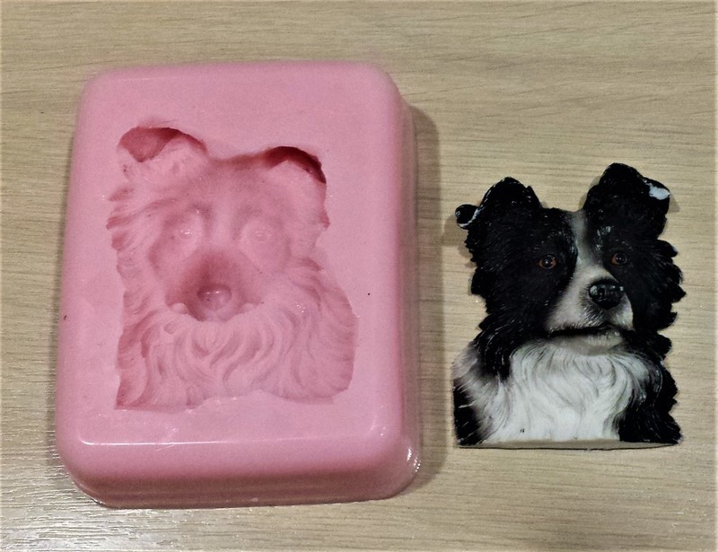 BORDER COLLIE FACE SILICONE MOULD