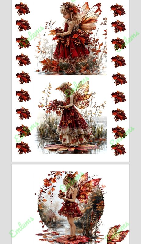 Emlems 30 x A4 Elegant Fairy Craft Papers 160gsm