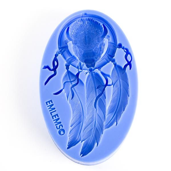 EMLEMS BISON DREAMCATCHER NATIVE AMERICAN INDIAN SILICONE MOULD
