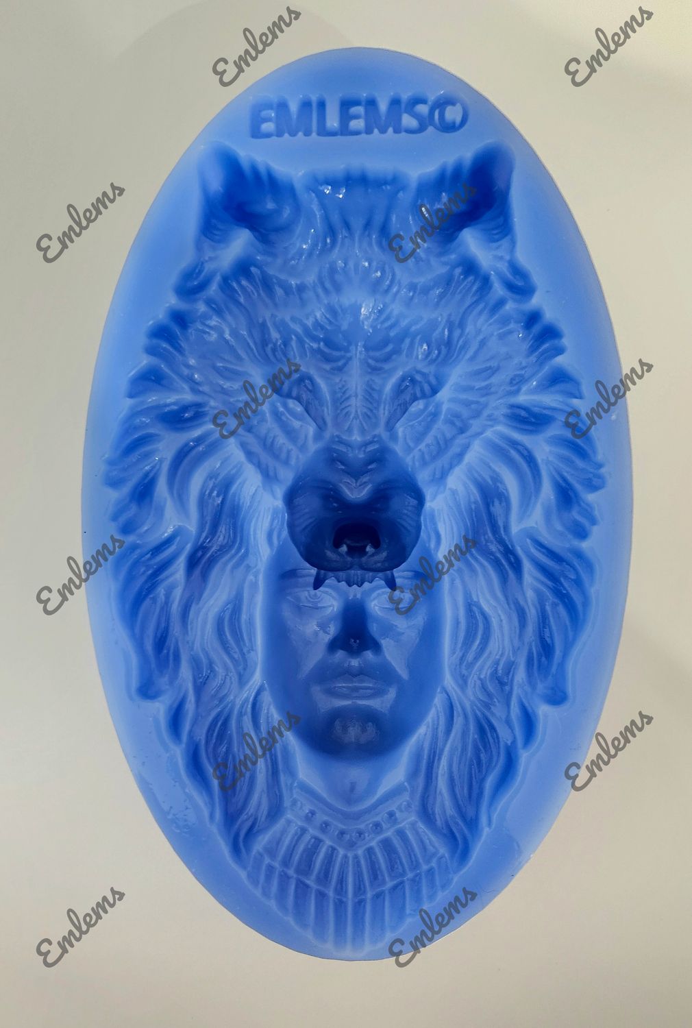 EMLEMS NATIVE AMERICAN INDIAN WOLF MAN SILICONE MOULD