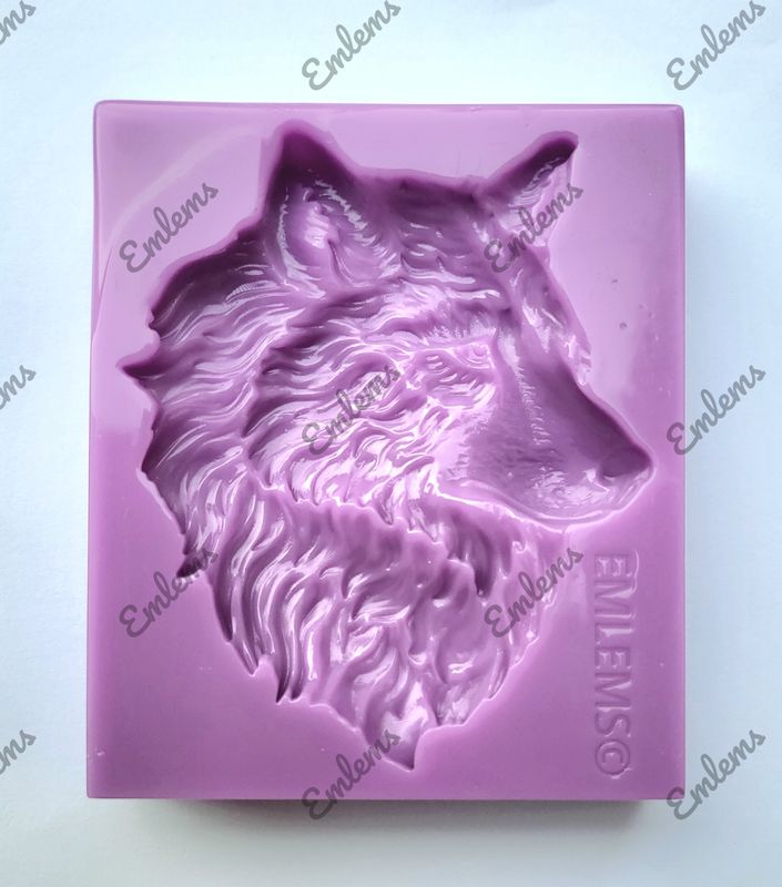 EMLEMS WOLF FACE SILICONE MOULD FROM OUR NATIVE AMERICAN INDIAN COLLECTION