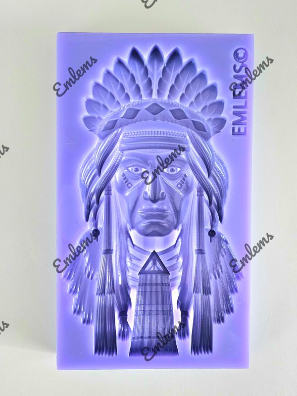 EMLEMS NATIVE AMERICAN INDIAN CHIEF WARRIOR SILICONE MOULD