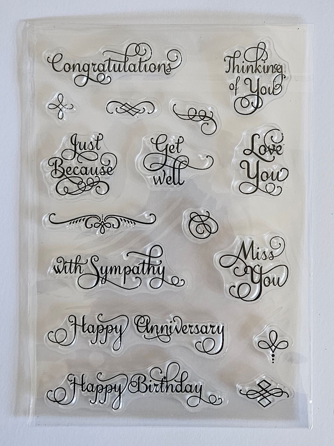 EMLEMS BRAND NEW TRANSPARENT RUBBER STAMPS 003 FOR CRAFTING