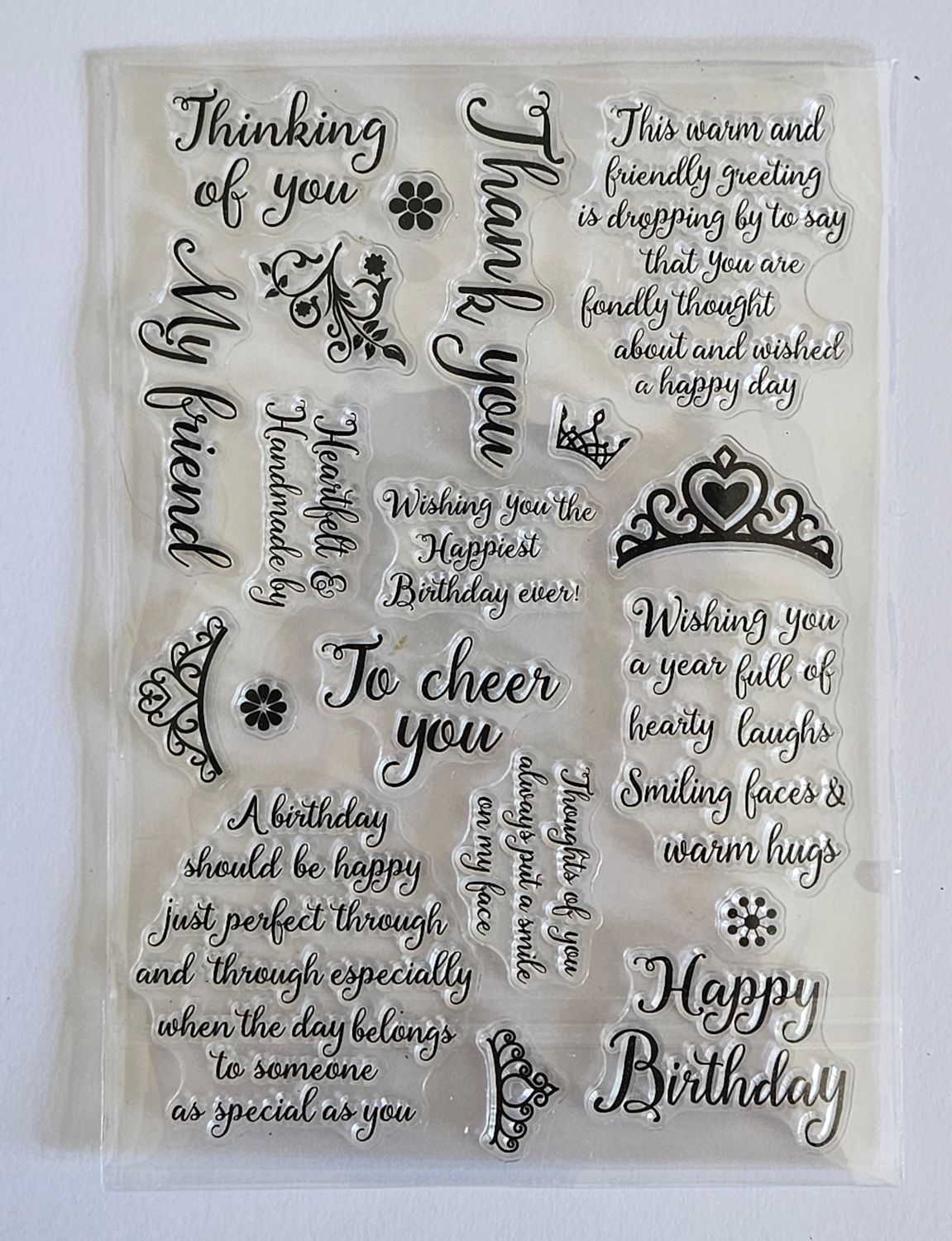 EMLEMS BRAND NEW TRANSPARENT RUBBER STAMPS 004 FOR CRAFTING
