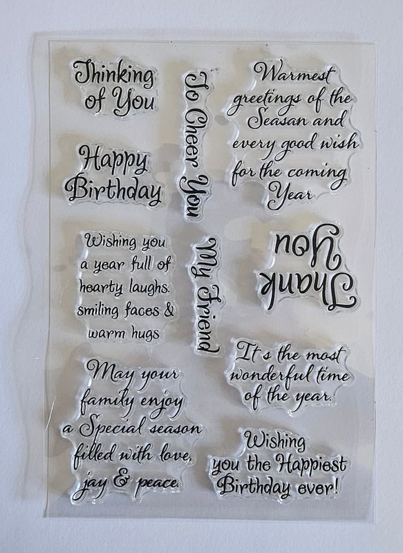 EMLEMS BRAND NEW TRANSPARENT RUBBER STAMPS 008 FOR CRAFTING