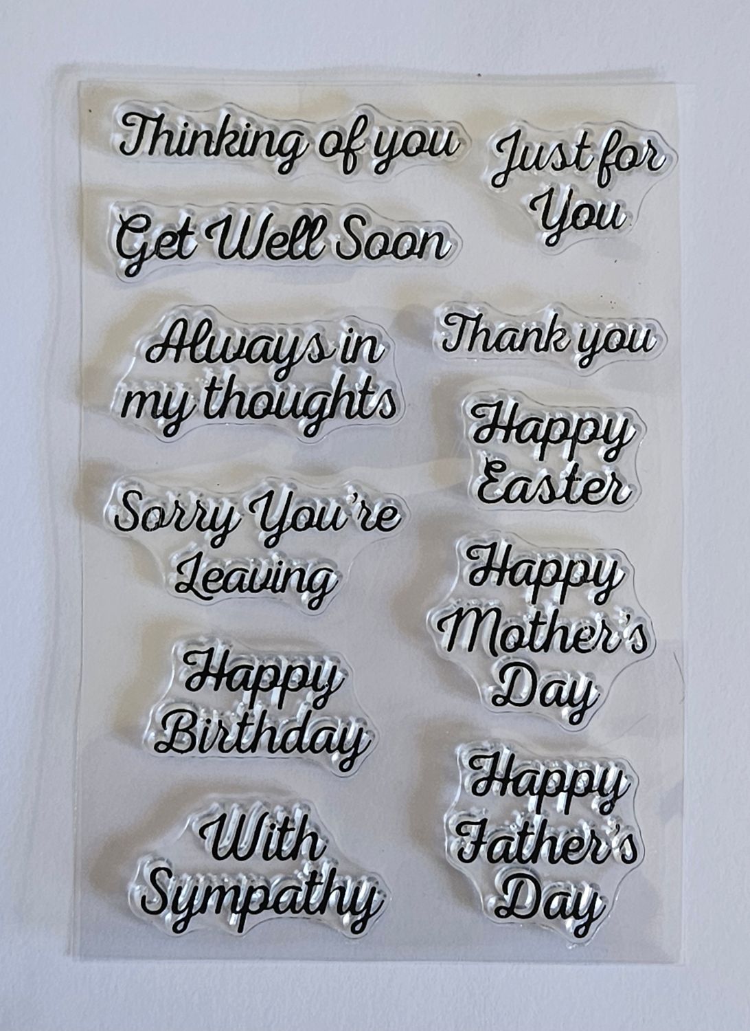 EMLEMS BRAND NEW TRANSPARENT RUBBER STAMPS 007 FOR CRAFTING