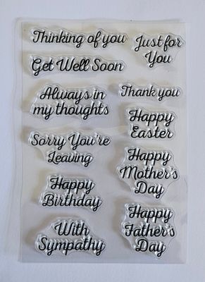 EMLEMS BRAND NEW TRANSPARENT RUBBER STAMPS 007 FOR CRAFTING