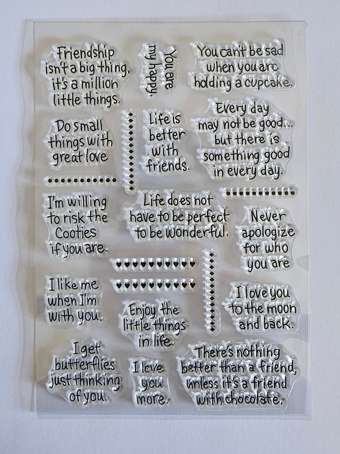 EMLEMS BRAND NEW TRANSPARENT RUBBER STAMPS 008 FOR CRAFTING