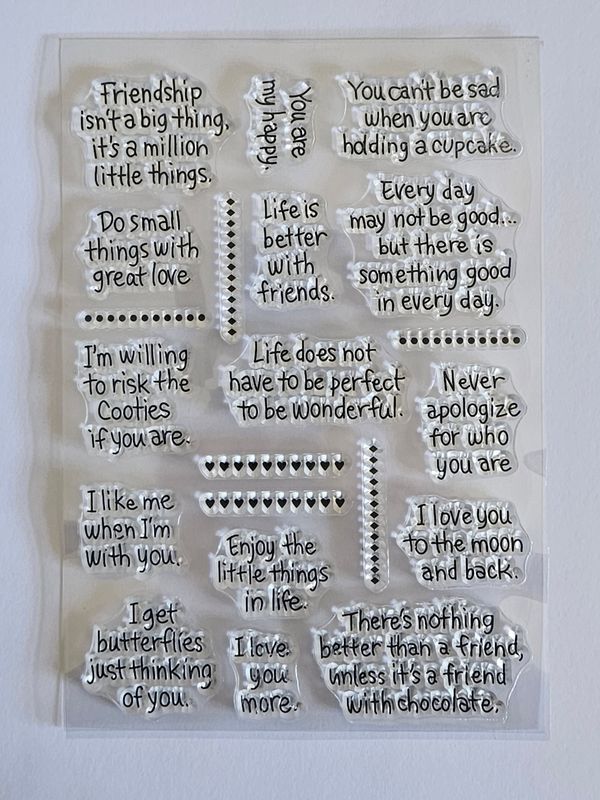 EMLEMS BRAND NEW TRANSPARENT RUBBER STAMPS 008 FOR CRAFTING