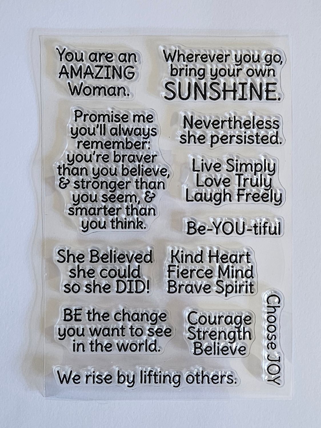 EMLEMS BRAND NEW TRANSPARENT RUBBER STAMPS 009 FOR CRAFTING