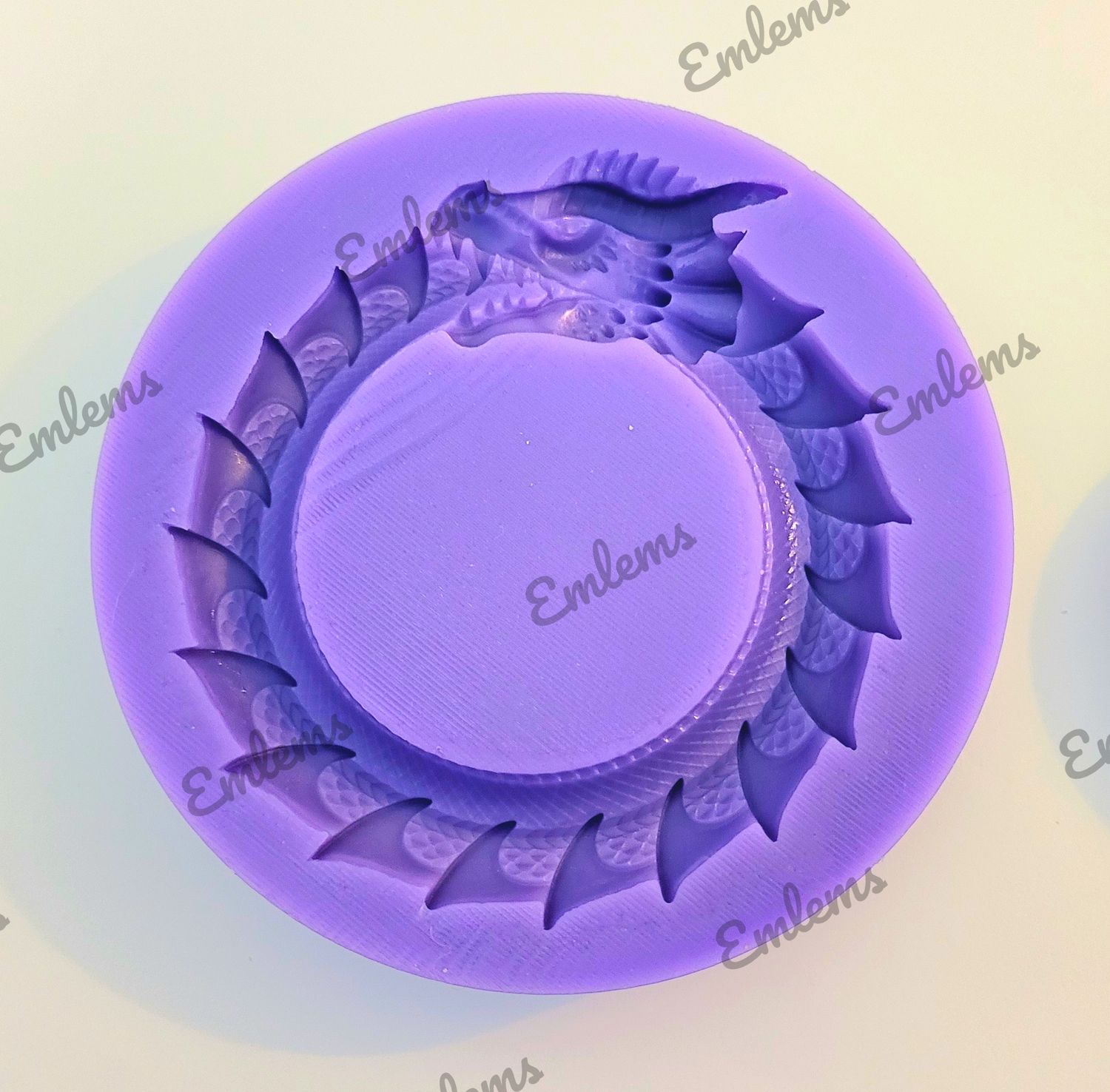 EMLEMS DRAGON EATING TAIL OROBOROS SILICONE MOULD