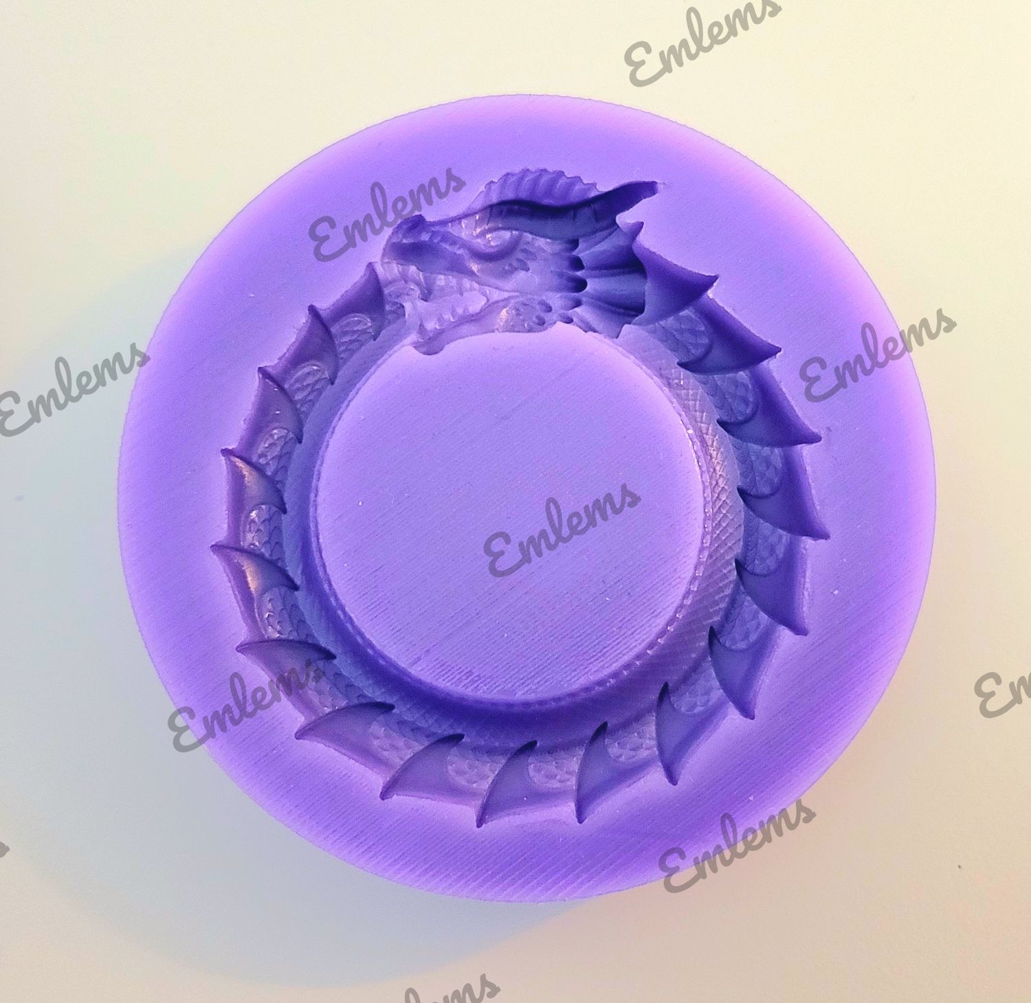 EMLEMS SMALL DRAGON EATING TAIL OROBOROS SILICONE MOULD