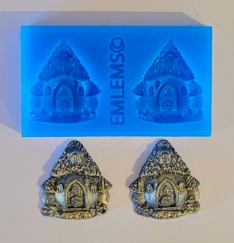 EMLEMS MINI FAIRY COTTAGES SILICONE MOULD