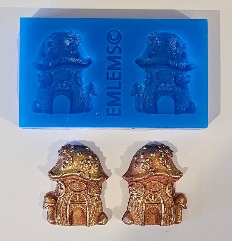 EMLEMS MINI FAIRY MUSHROOM HOUSES SILICONE MOULD