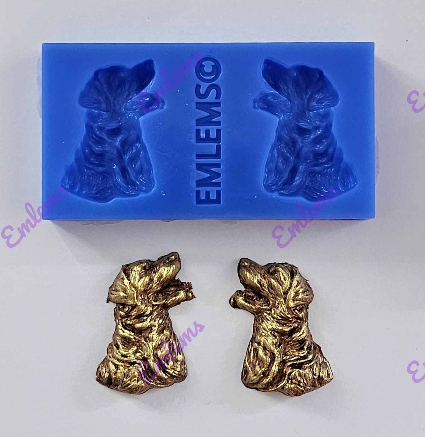 EMLEMS MINI LABRADORS SILICONE MOULD