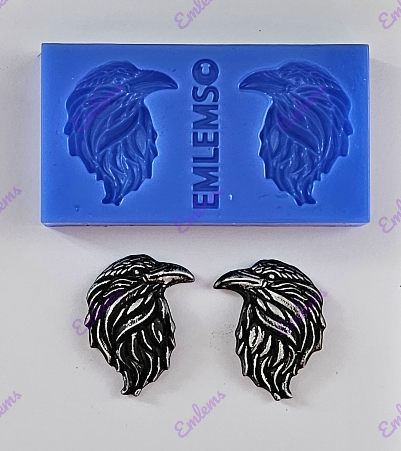 EMLEMS MINI RAVEN HEADS SILICONE MOULD
