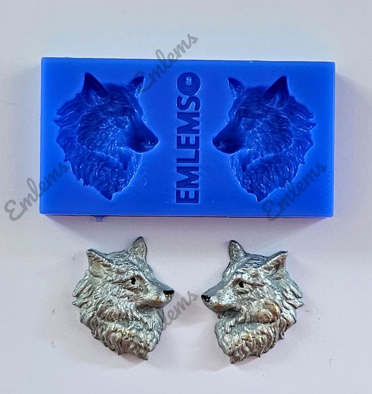 EMLEMS MINI WOLF FACES SILICONE MOULD