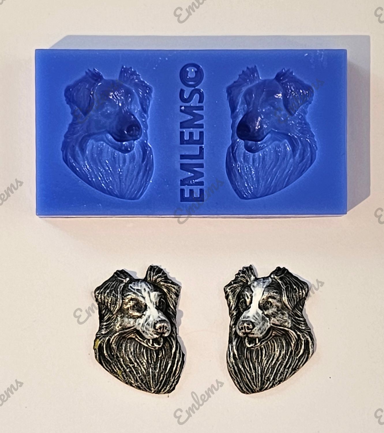 EMLEMS MINI BORDER COLLIES SILICONE MOULD