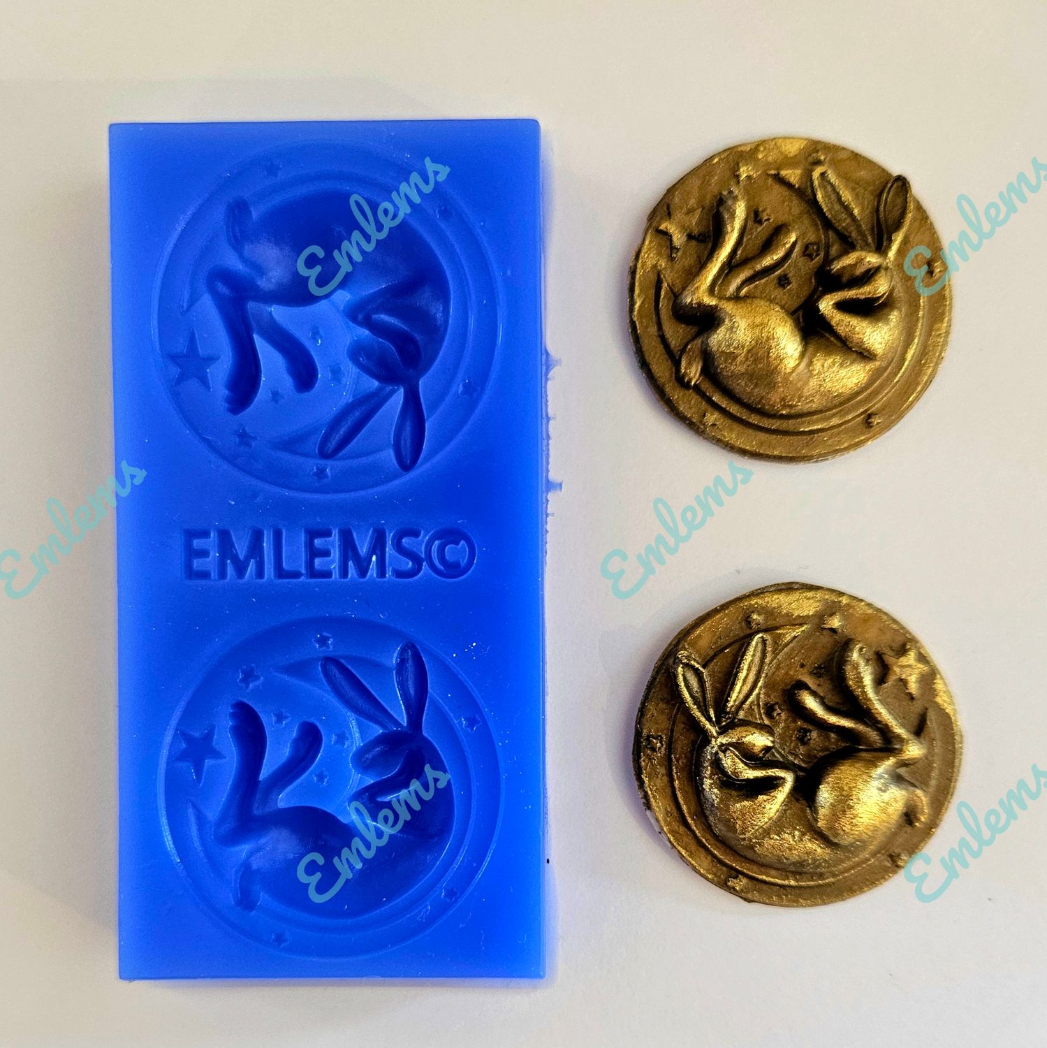 EMLEMS MINI HARES AND STARS SILICONE MOULD