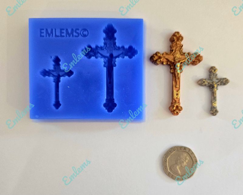 EMLEMS MINI CRUCIFIX DUO SILICONE MOULD