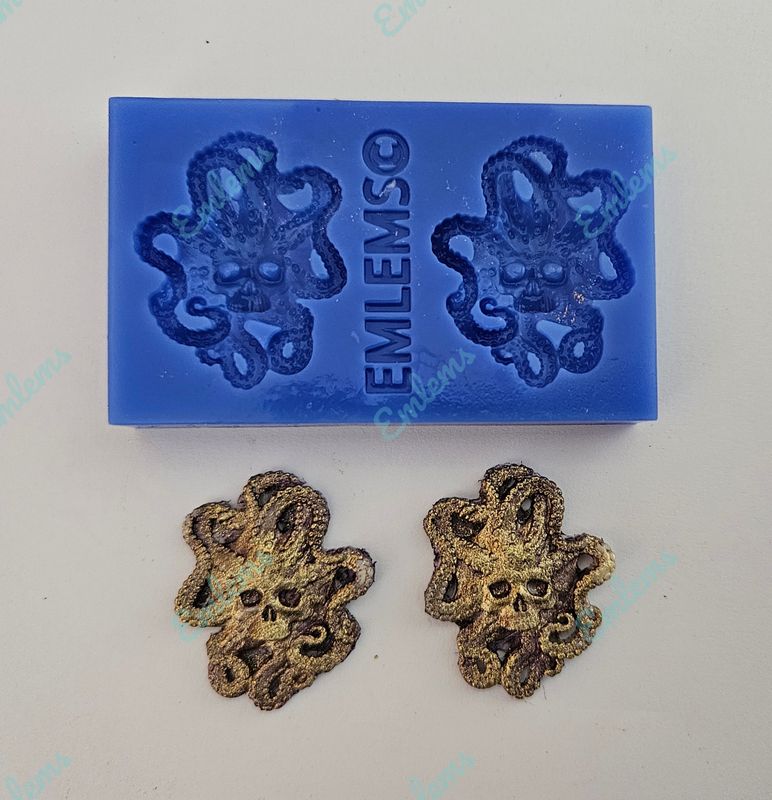 EMLEMS MINI SKULL TENTACLES DUO SILICONE MOULD
