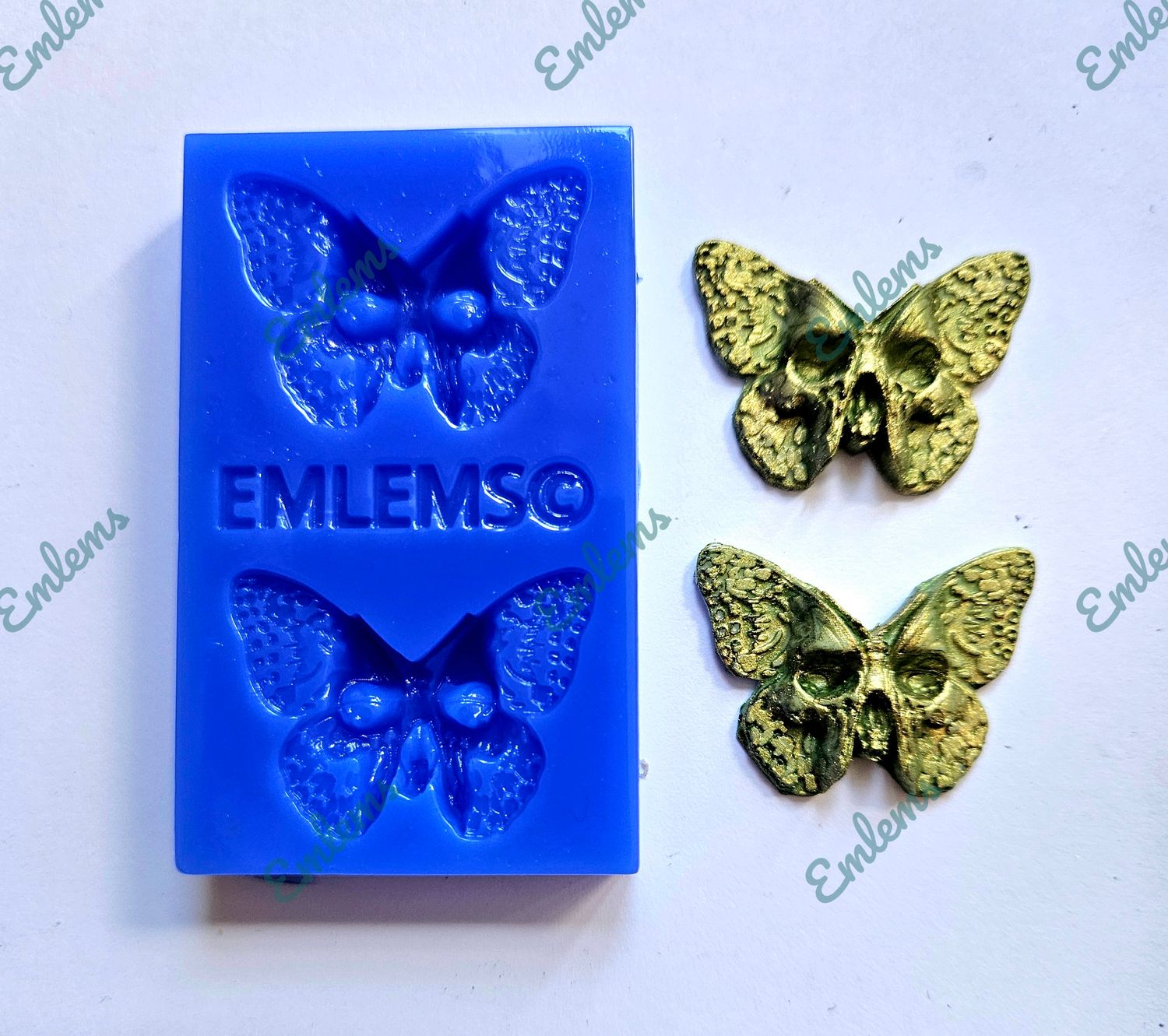 EMLEMS MINI SKULL BUTTERFLIES SILICONE MOULD