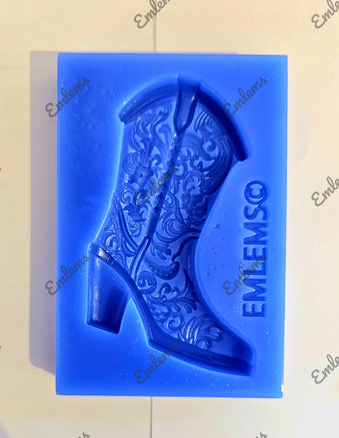 EMLEMS ORNATE SMALL COWBOY BOOT SILICONE MOULD