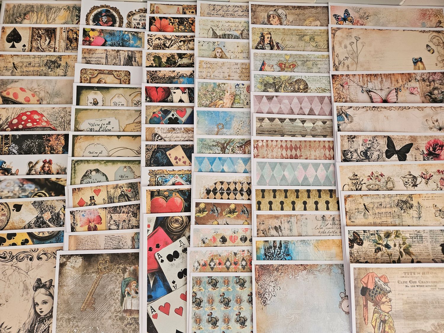 DOWNLOAD. BRAND NEW Emlems Megapack of 70 Alice in Wonderland 8 x 8 inch Craft Papers