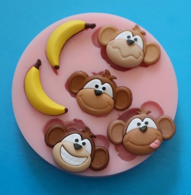 MONKEYS AND BANANAS SILICONE MOULD