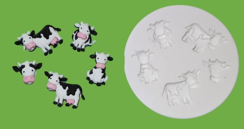 NEW COWS SET SILICONE MOULD