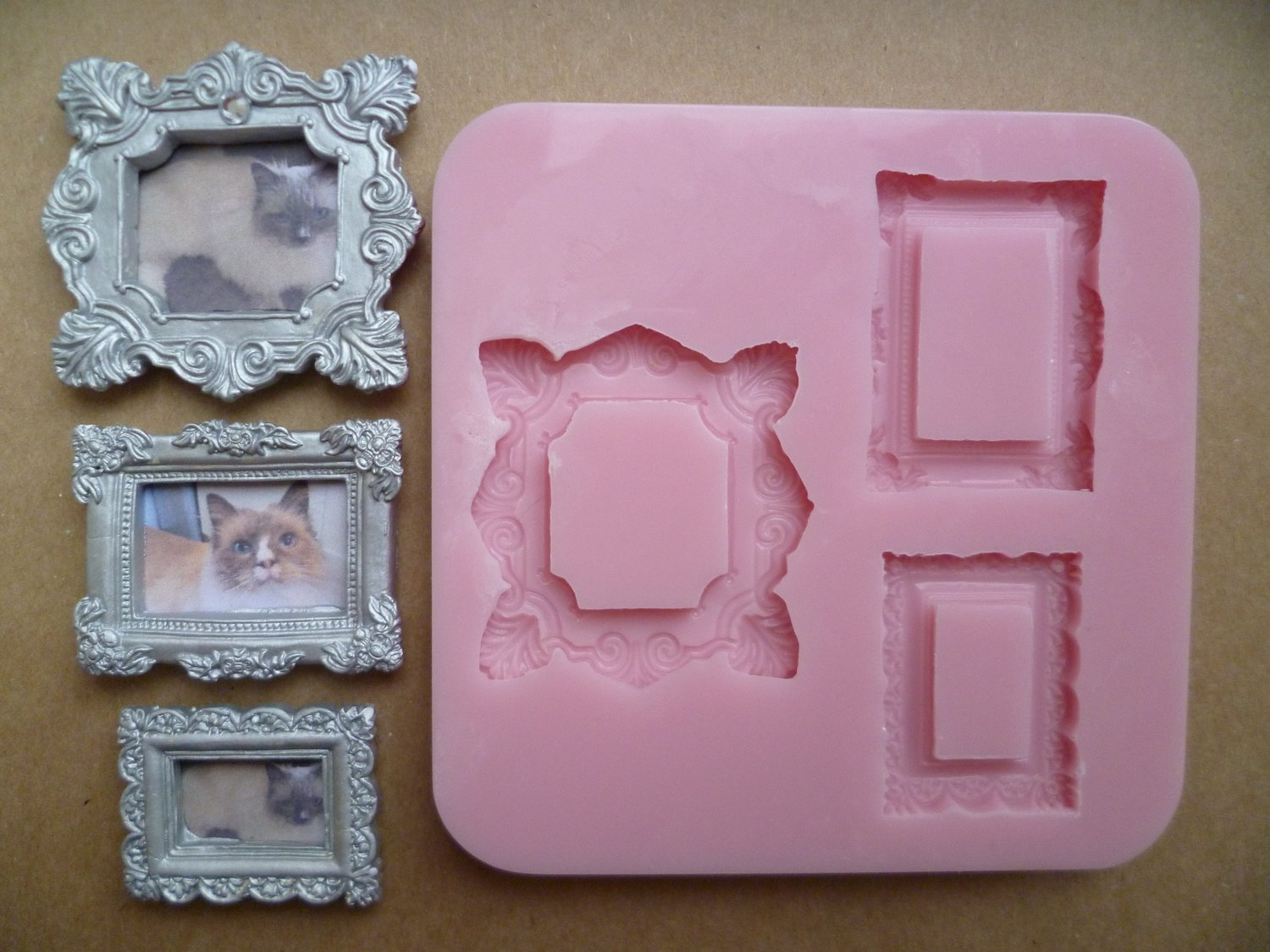 SET OF 3 RECTANGLE FRAMES SILICONE MOULDS