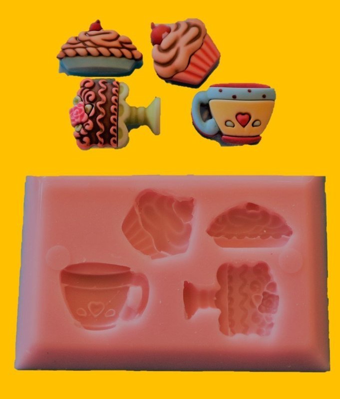 CAKE &amp; TEA TIME SILICONE MOULD