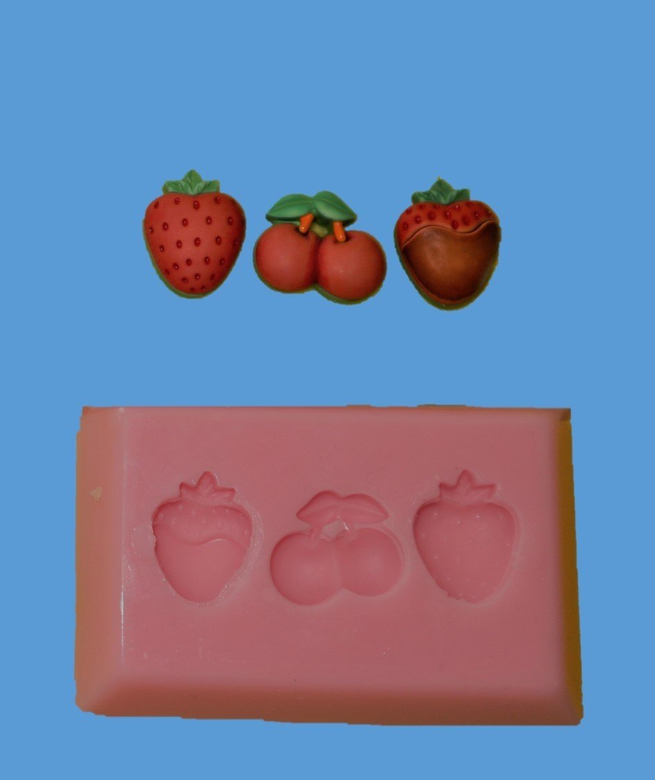 STRAWBERRIES AND CHERRIES SILICONE MOULD