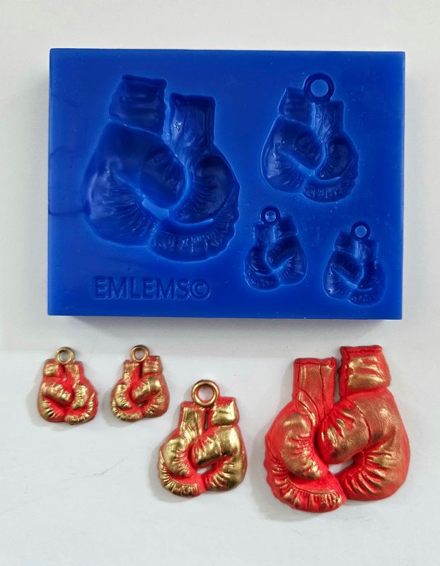 EMLEMS BRAND NEW BOXING GLOVES JEWELLERY SET SILICONE MOULD